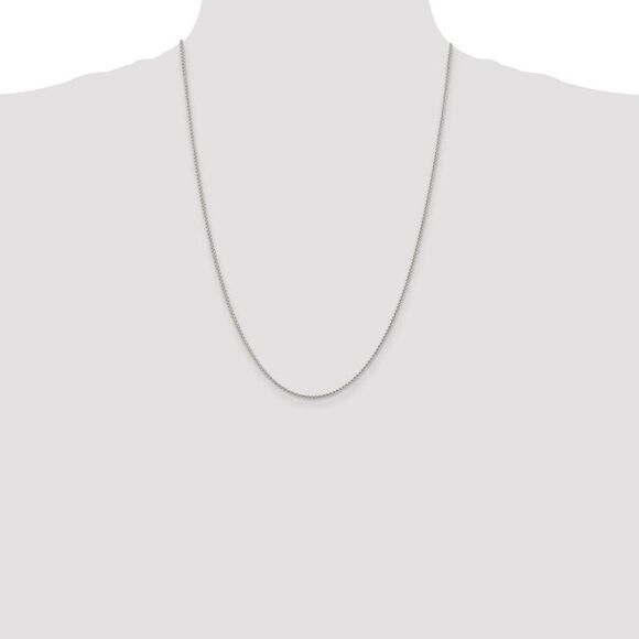 1.5mm Sterling Silver, Round Solid Spiga Chain Necklace, 24 Inch - Picture 2 of 8